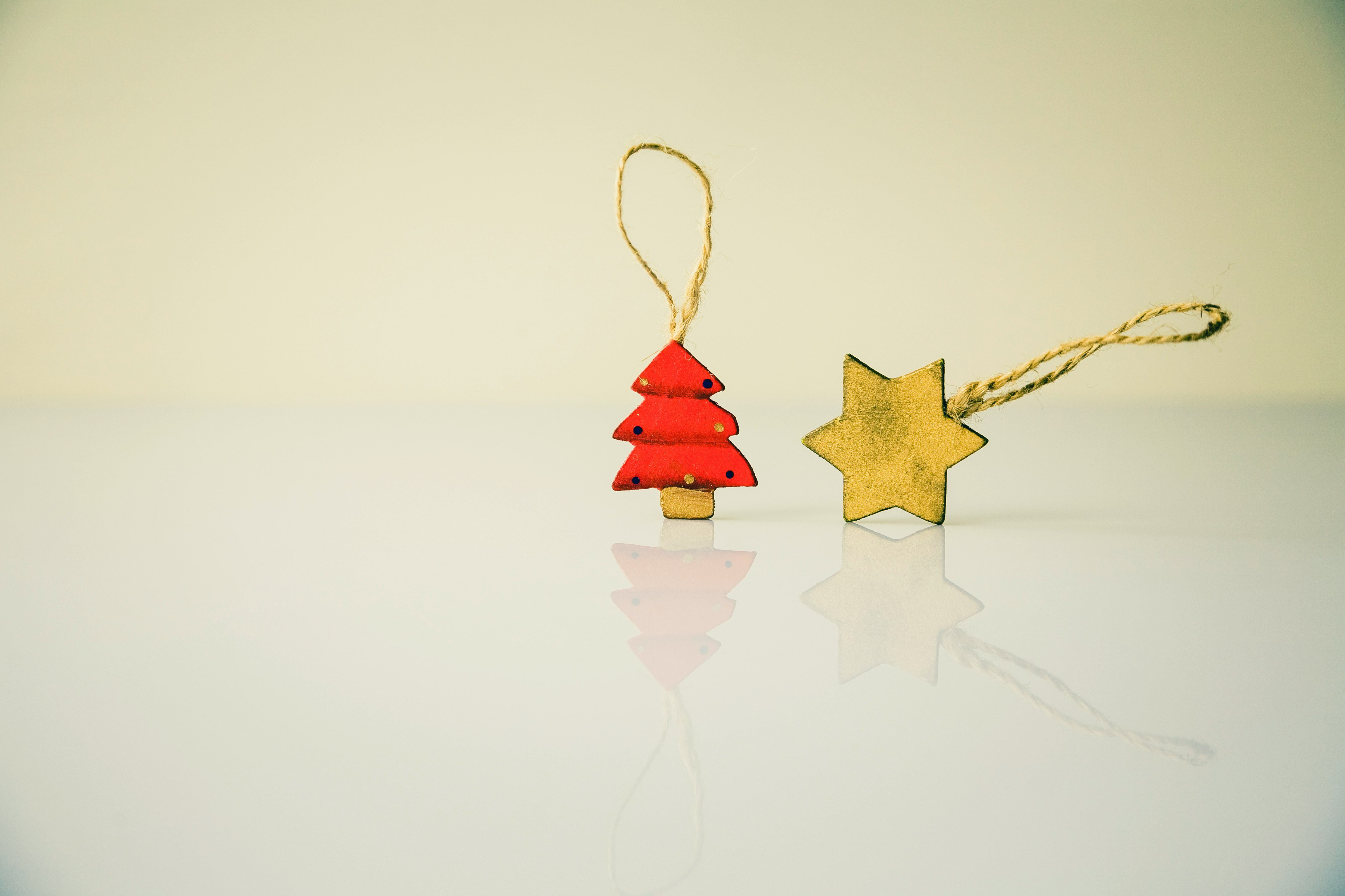 star and red tree Christmas tree ornaments